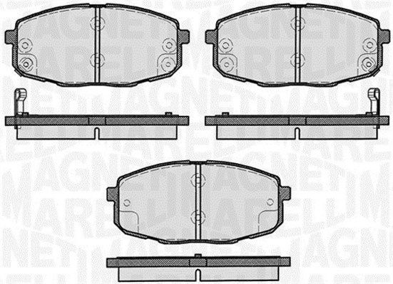 MAGNETI MARELLI stabdžių trinkelių rinkinys, diskinis stabdys 363916060281